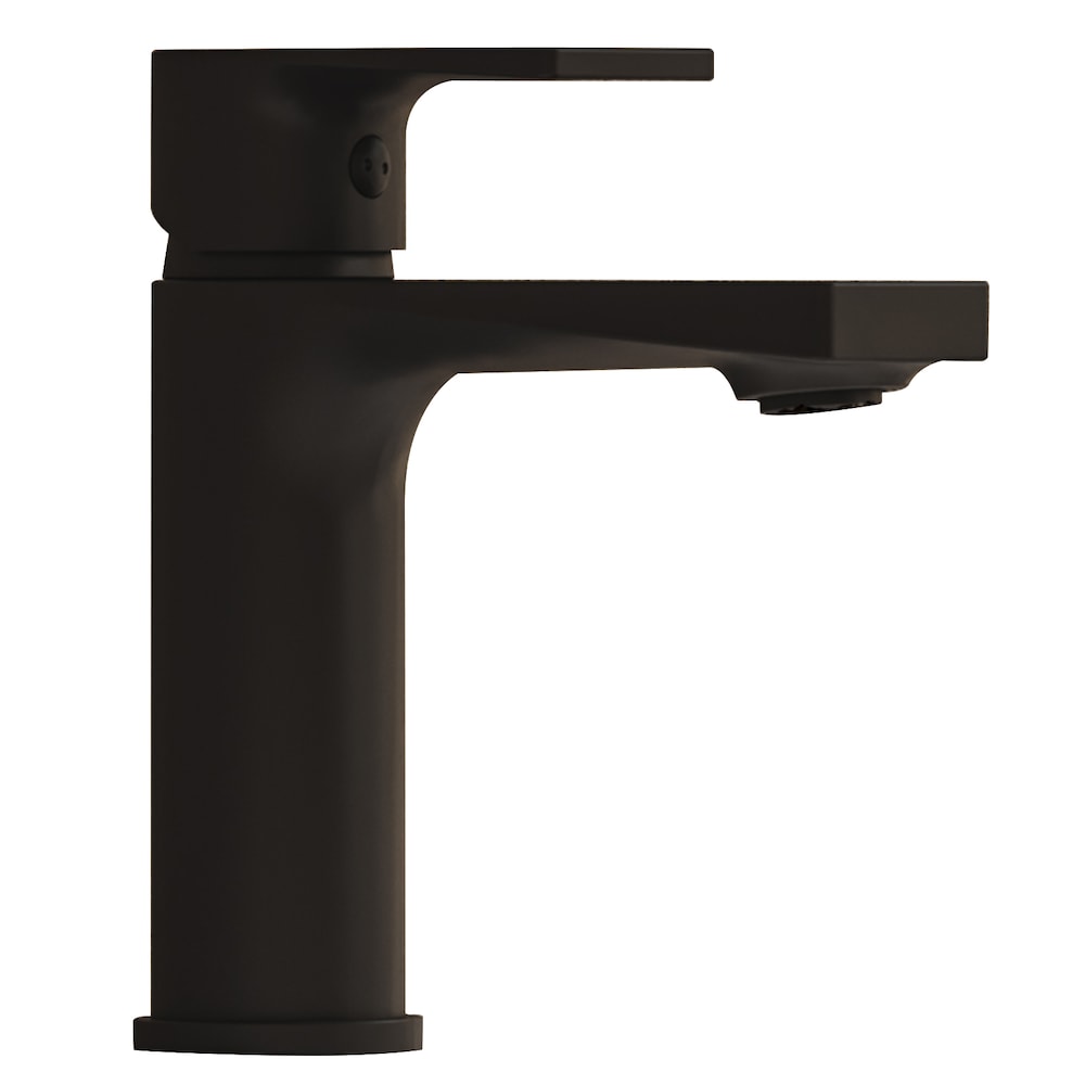 Robinet de salle de bain moderne à poignée unique et à trou unique pour lavabo Robinet de lavabo anti-goutte en noir