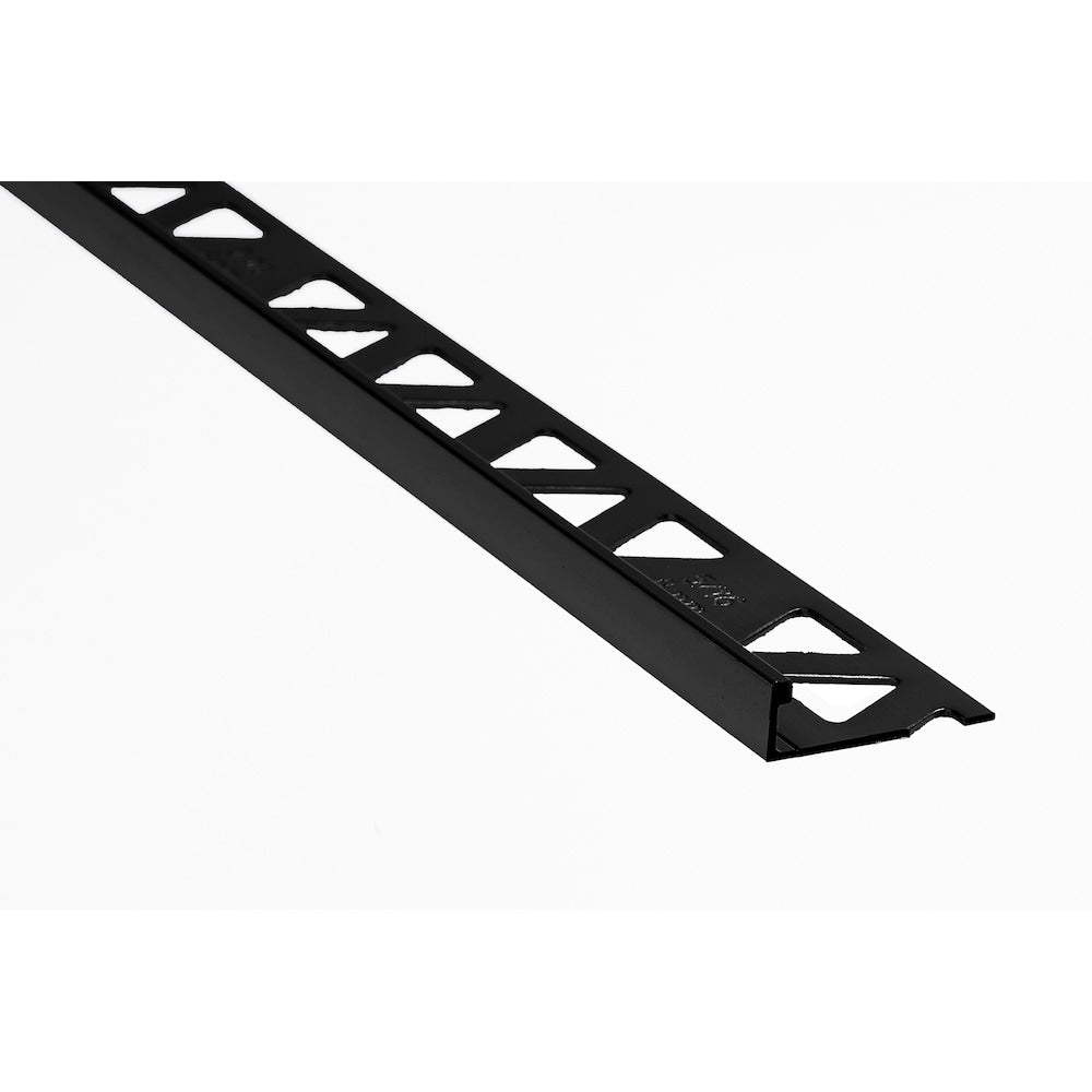 Aluminum Tile Edge - Satin Black - 5/16 in. (8 mm) x 12 ft. - 25pcs.