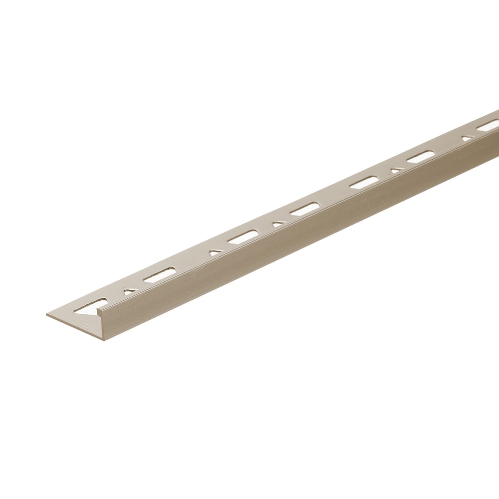 Aluminum Tile Edge - Satin Titanium - 3/8 in. (10 mm) x 12 ft. - 25pcs.
