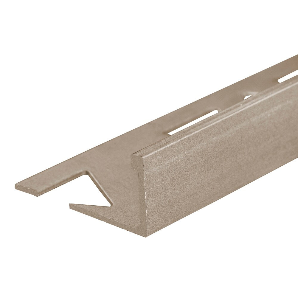 Aluminum Tile Edge - Satin Titanium - 1/2 in. (12.5 mm) x 12 ft. - 25pcs.