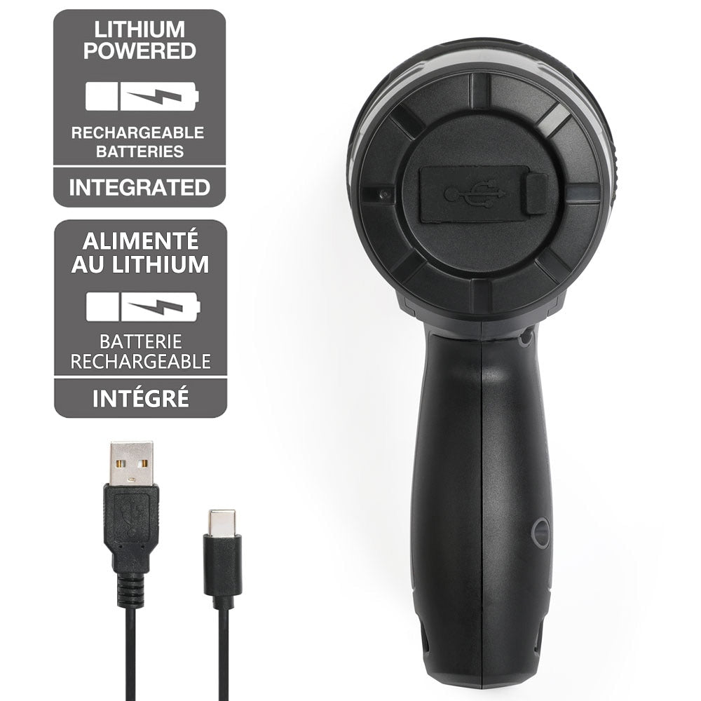 1000-Lumen Compact Rechargeable 3 Modes LED Spotlight with USB Cable (USB Cable Included)