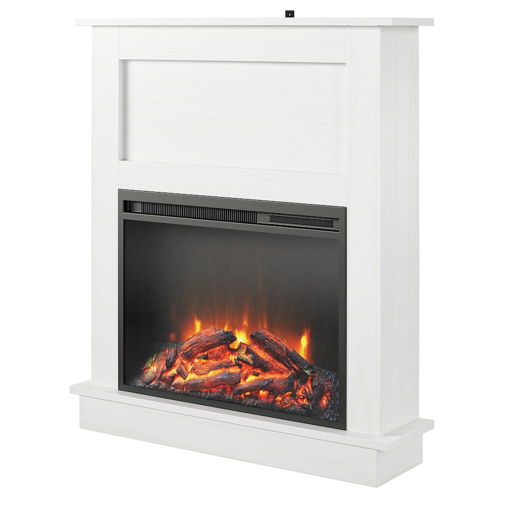 Ellsworth Fireplace with Mantel, White