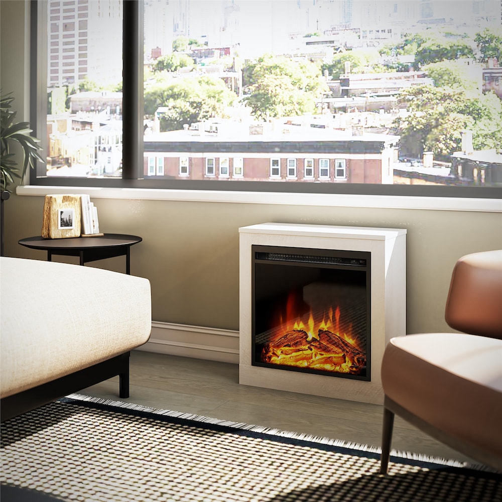 Ameriwood Home Fillmore Fireplace Mantel, Ivory Oak