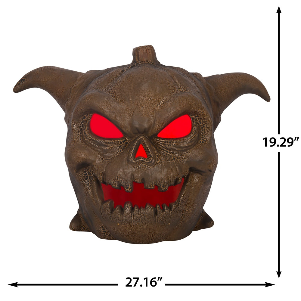 20-inch Indoor Halloween Tabletop Blow Mold Pumpkin Lantern with Flash Lighting Effect