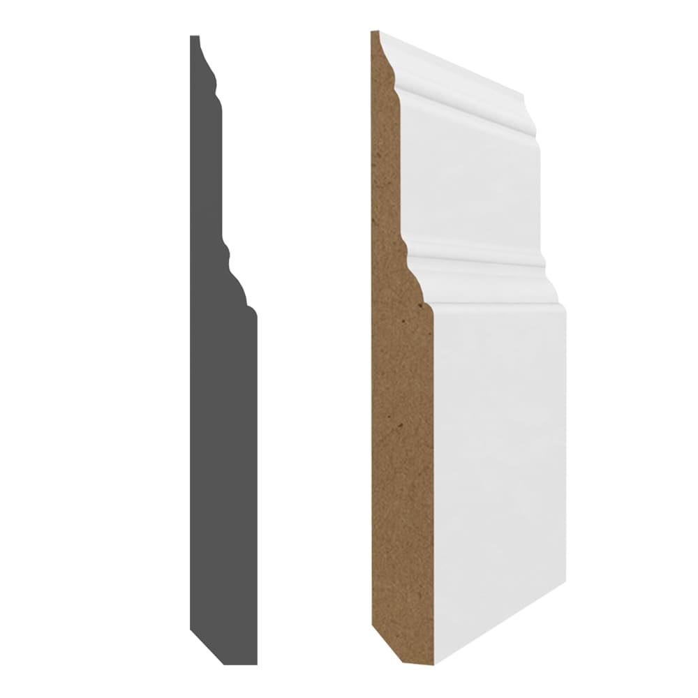 White primed MDF BASEBOARD 5/8 X 5-1/2 X 96" - 6 pcs
