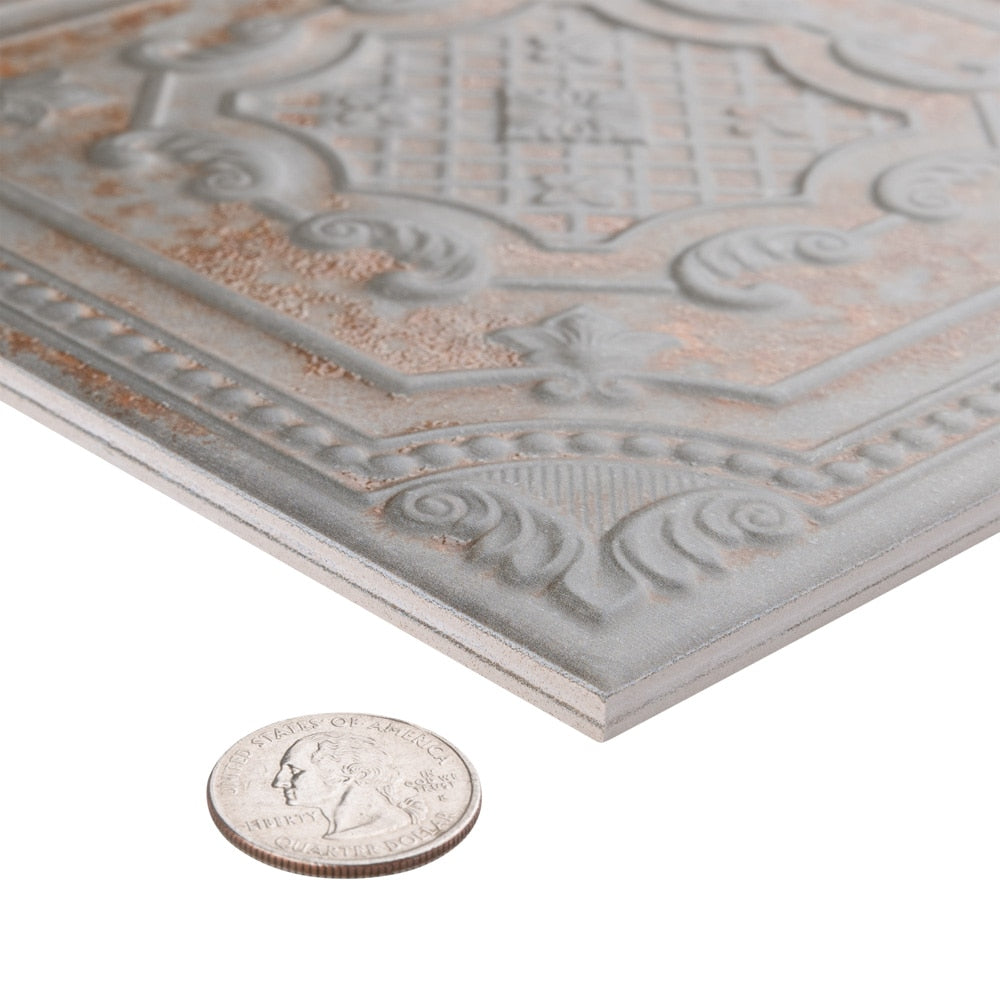 Sample - Fitz Charcoal 2-3/8 in. x 9-5/8 in. Ceramic Wall Tile