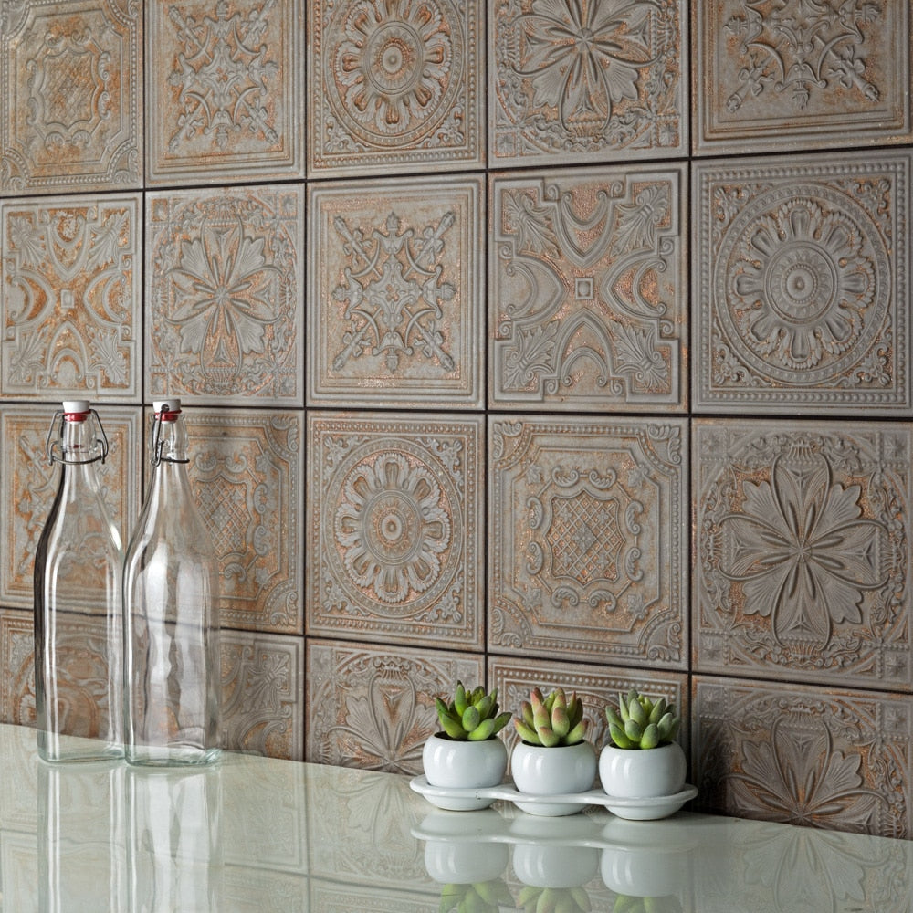 Sample - Fitz Charcoal 2-3/8 in. x 9-5/8 in. Ceramic Wall Tile