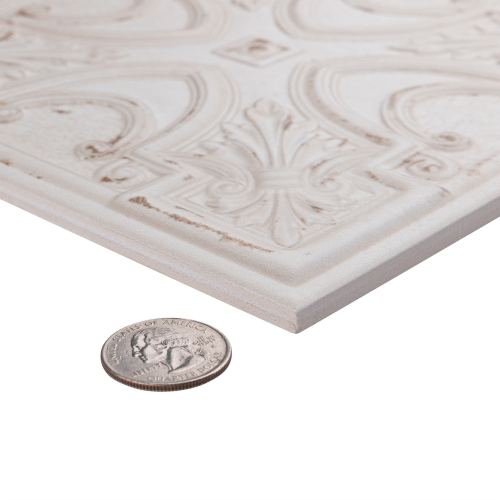 Échantillon - Carreaux muraux en céramique Fitz White 2-3/8 po x 9-5/8 po