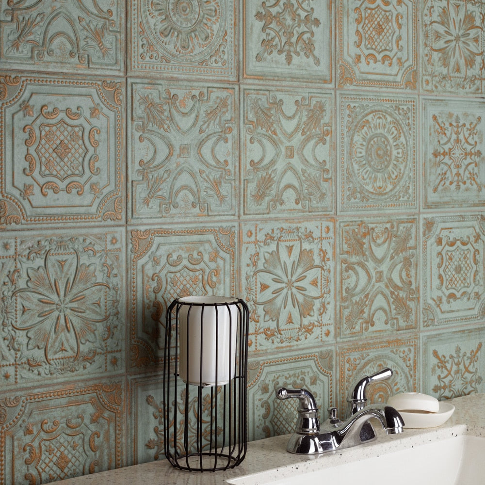 Sample - Fitz Green 2-3/8 in. x 9-5/8 in. Ceramic Wall Tile