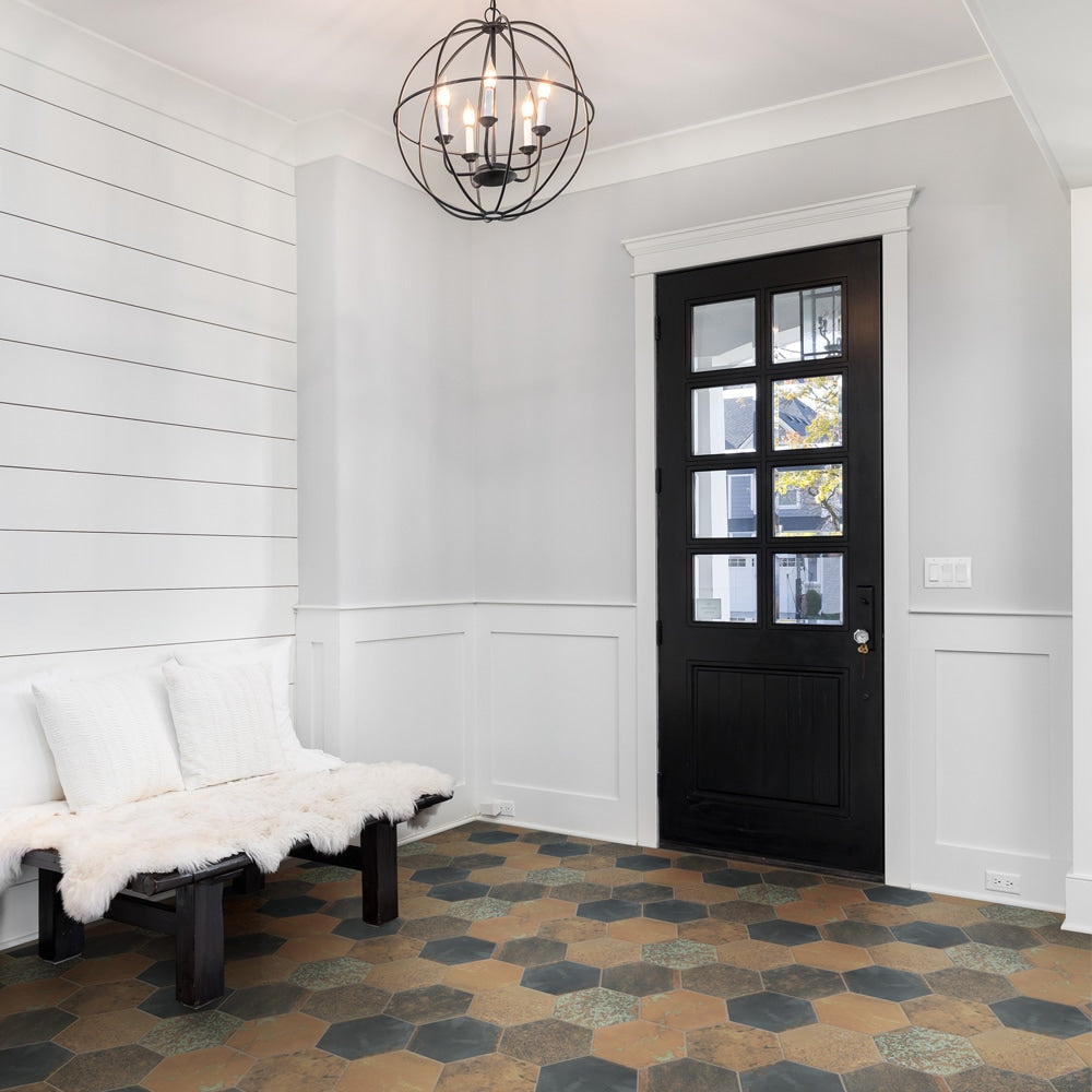 Sample - Maheno Hex Mix 8-5/8 in. x 9-7/8 in. Porcelain Floor and Wall