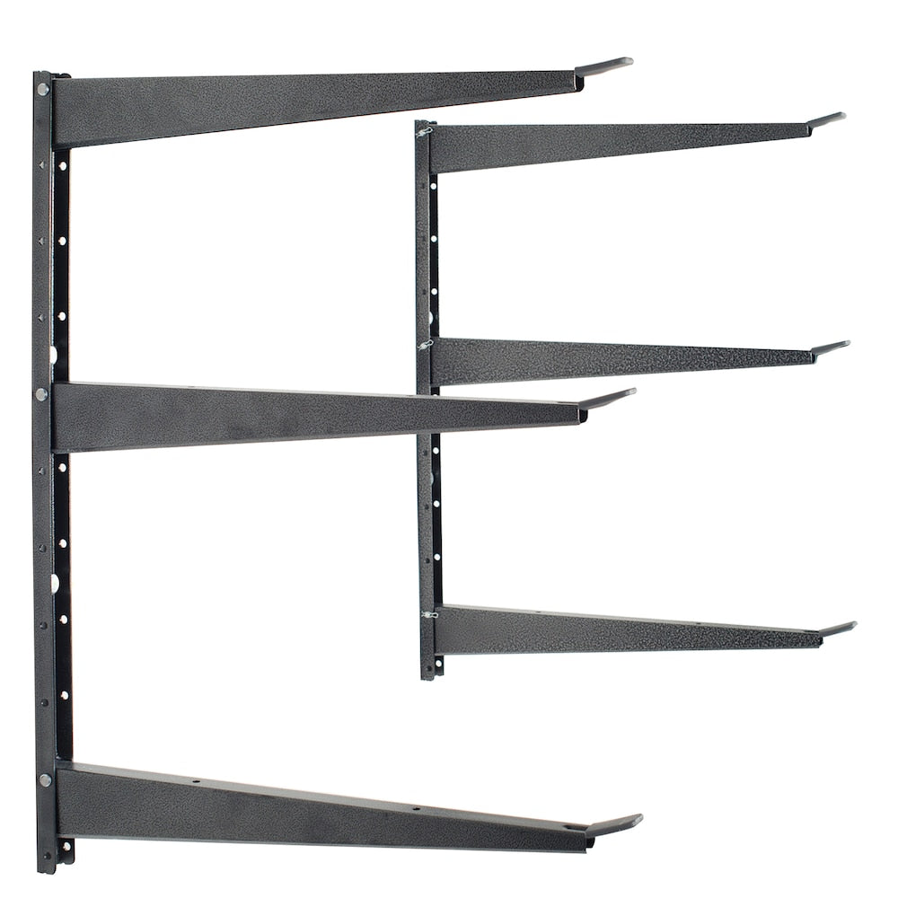 16 in. x 21 in. Heavy Duty Wall Rack, Adjustable 3 Tier Lumber Rack Holds 800 lbs.