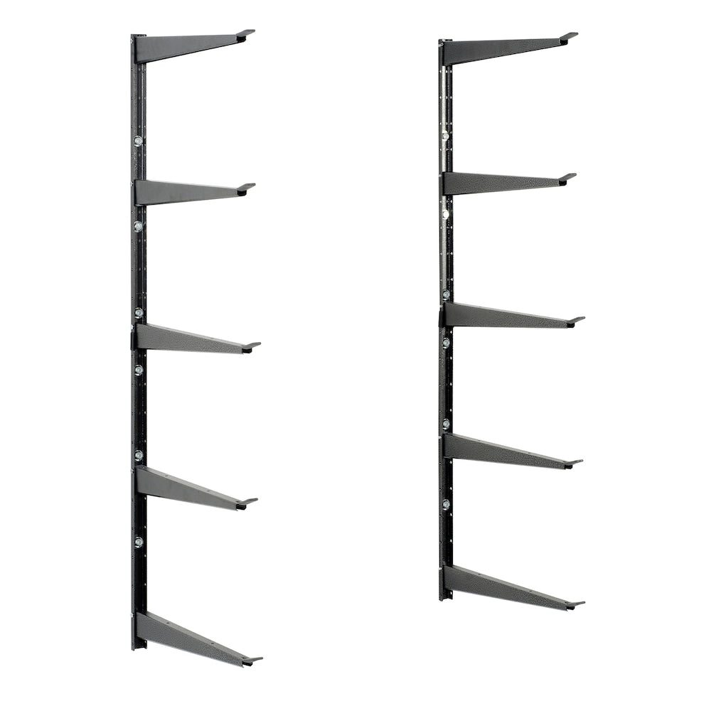 16 in. x 41 in. Heavy Duty Wall Rack, Adjustable 5 Tier Lumber Rack Holds 800 lbs.