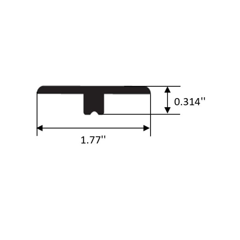 Parchment Oak 3/8-inch Thick x 1 3/4-inch Wide x 94-inch Length Waterproof T-Molding