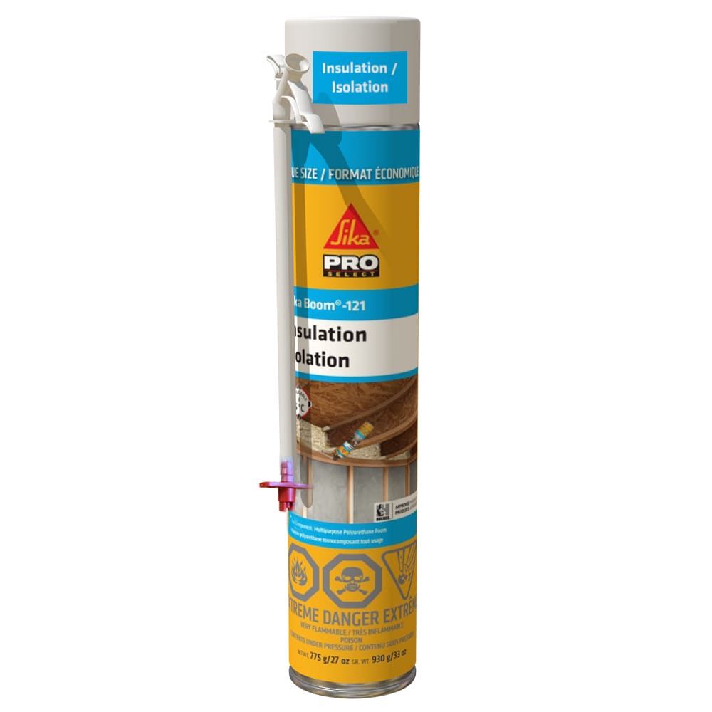Sika Boom -121 Insulation, 850 mL Can - High Performance Spray Foam - Heat & Acoustic Insulation