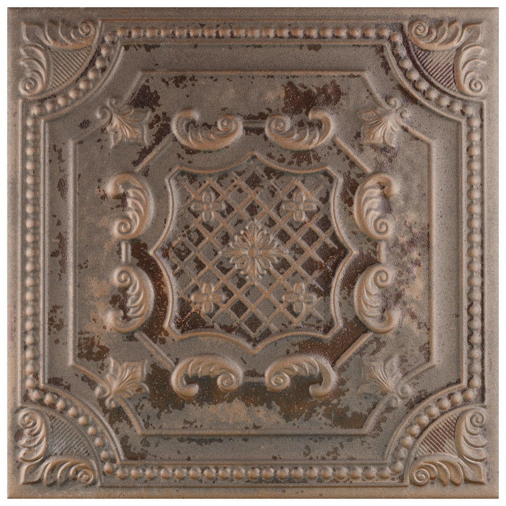 Carreaux muraux en céramique Fitz Copper de 8 po x 8 po (9,9 pi2/caisse)