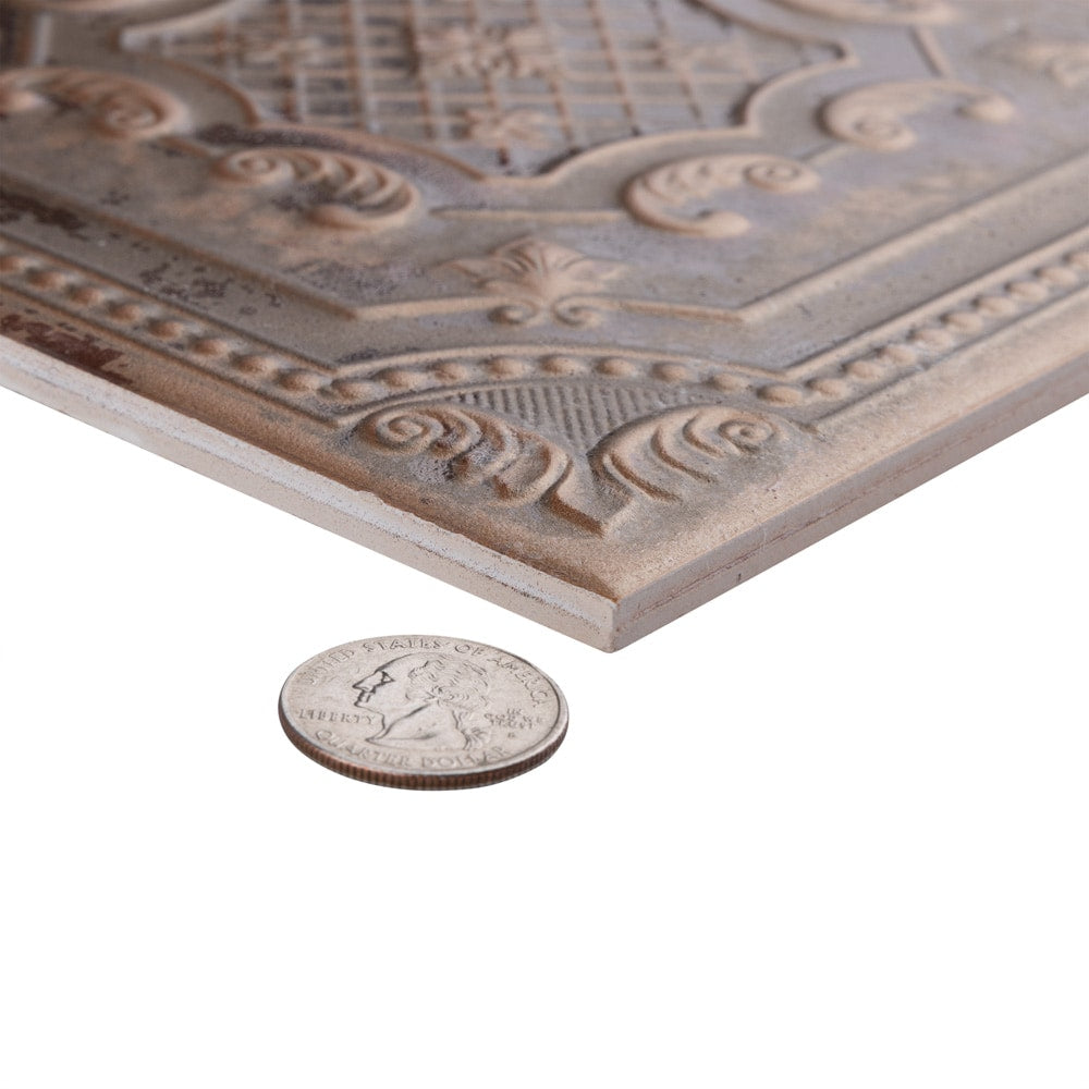 Carreaux muraux en céramique Fitz Copper de 8 po x 8 po (9,9 pi2/caisse)