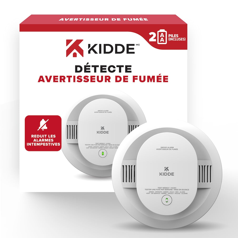 DÉTECTEUR DE FUMÉE À 2 PILES AA