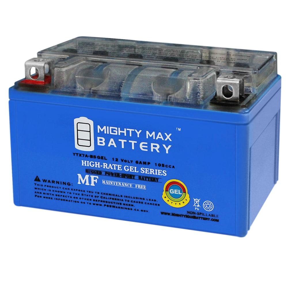 YTX7A-BSGEL - Batterie de moto rechargeable sans entretien SLA AGM de type GEL 12 volts 6 AH 105 CCA