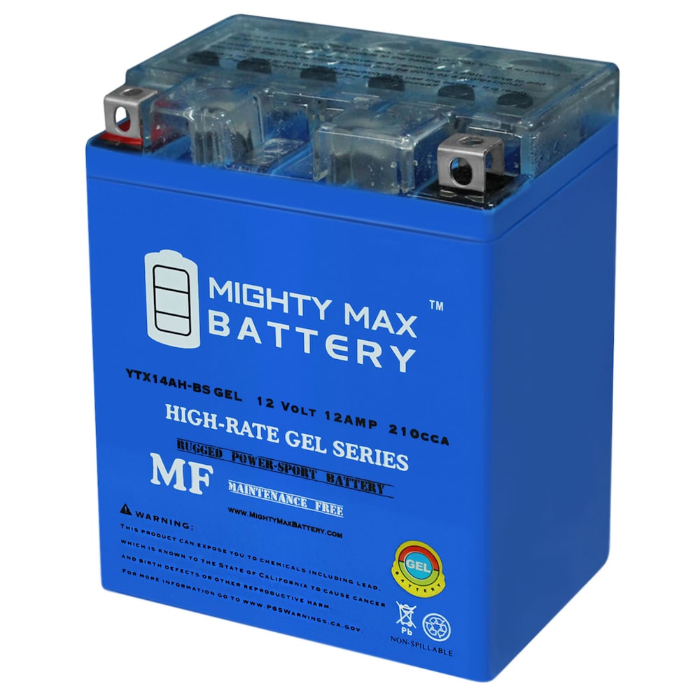 YTX14AHGEL - Batterie de moto rechargeable sans entretien SLA AGM 12 volts 12 AH GEL 210 CCA
