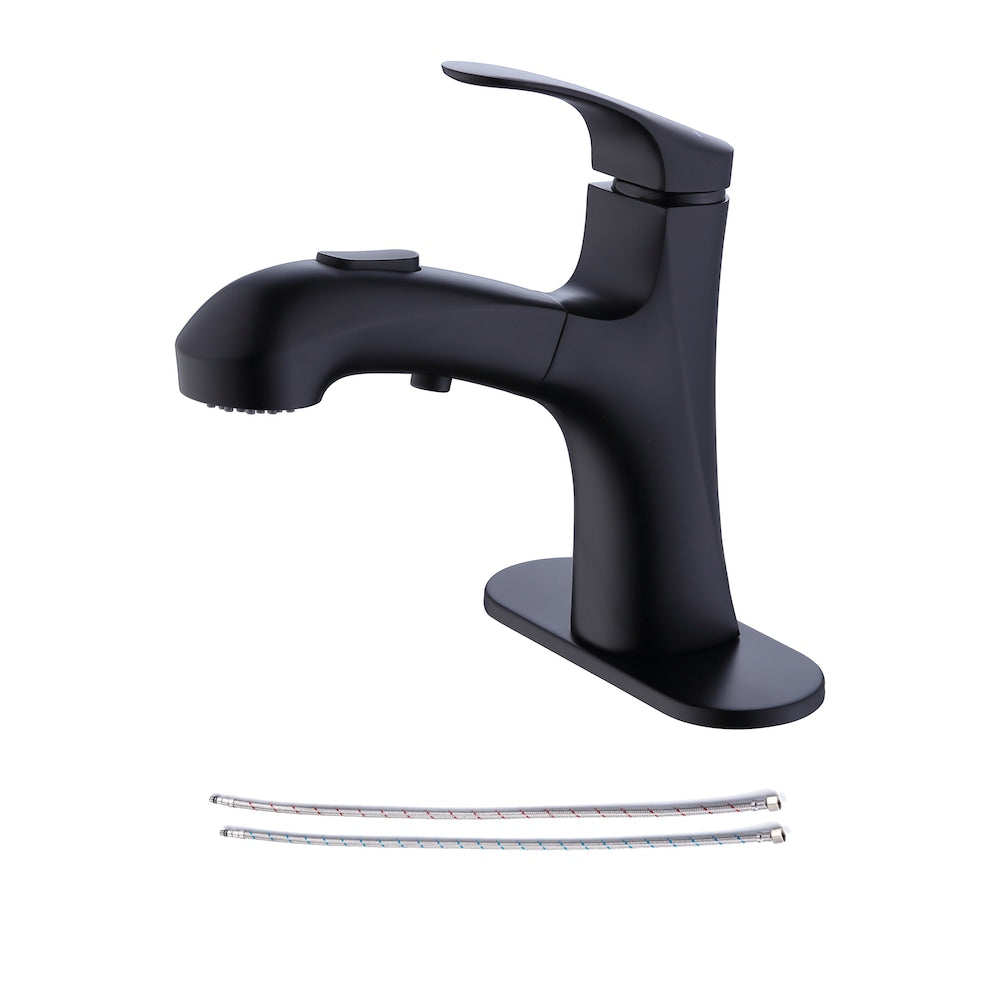 Robinet de salle de bain à 1 poignée pour lavabo C1 en noir mat