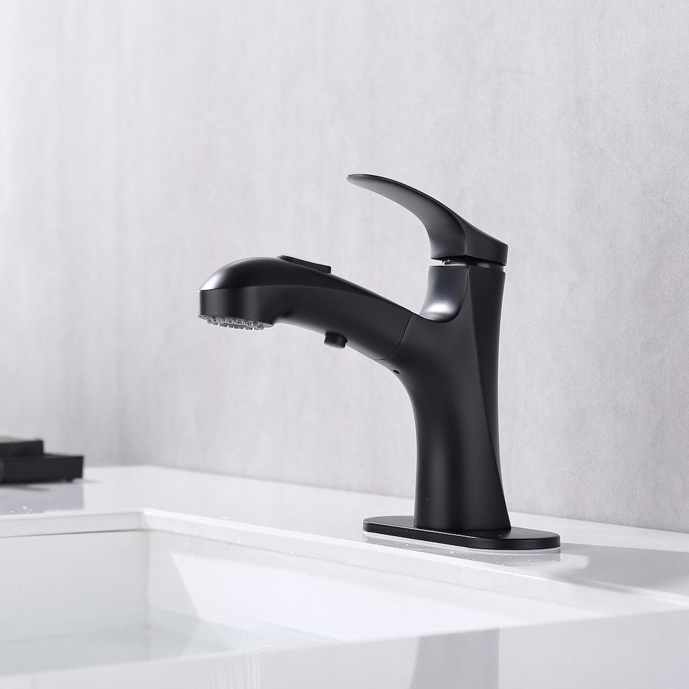 Robinet de salle de bain à 1 poignée pour lavabo C1 en noir mat