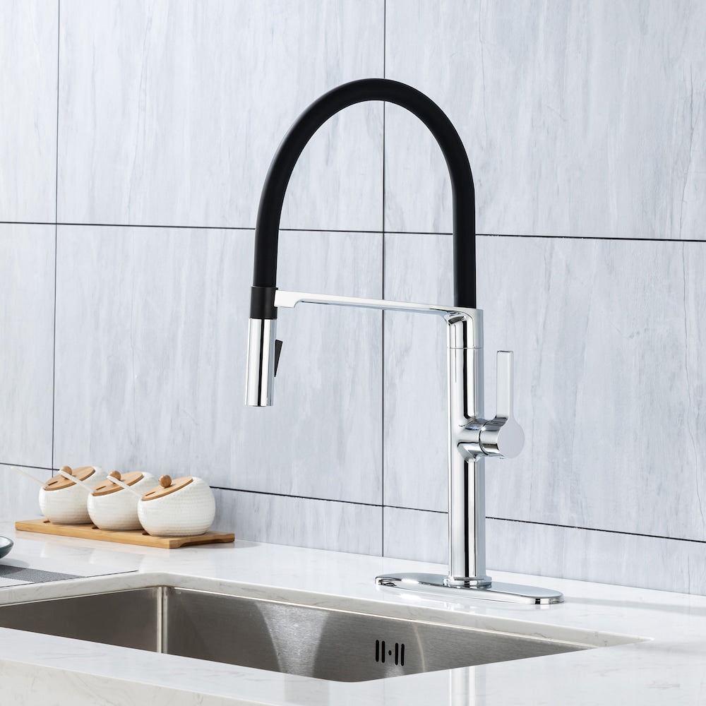 Robinet de cuisine à 1 poignée magnétique et extractible C3 en chrome