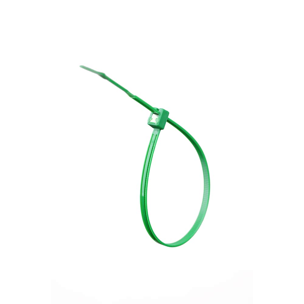 11-inch Green UV Resistant Self-Cut Cable Tie (50-Pack)