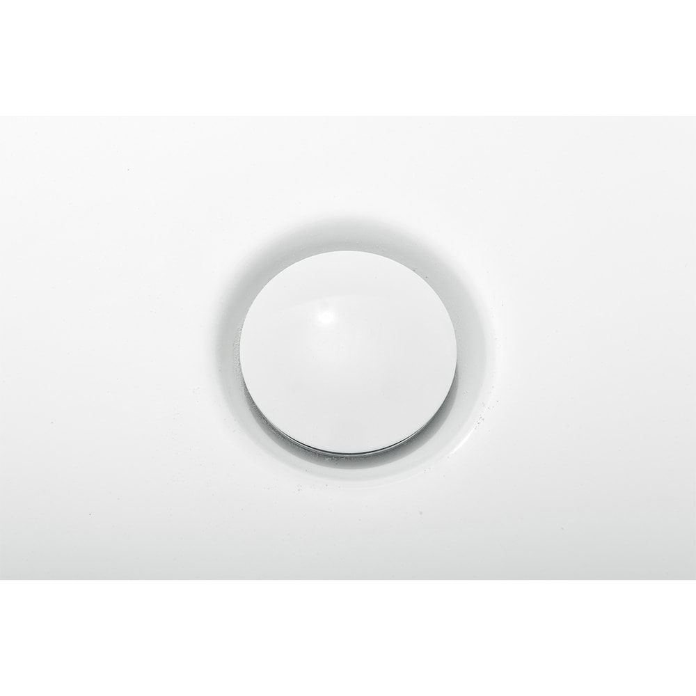 Baignoire autoportante rectangulaire centrale en acrylique Mina de 5,6 pi en blanc