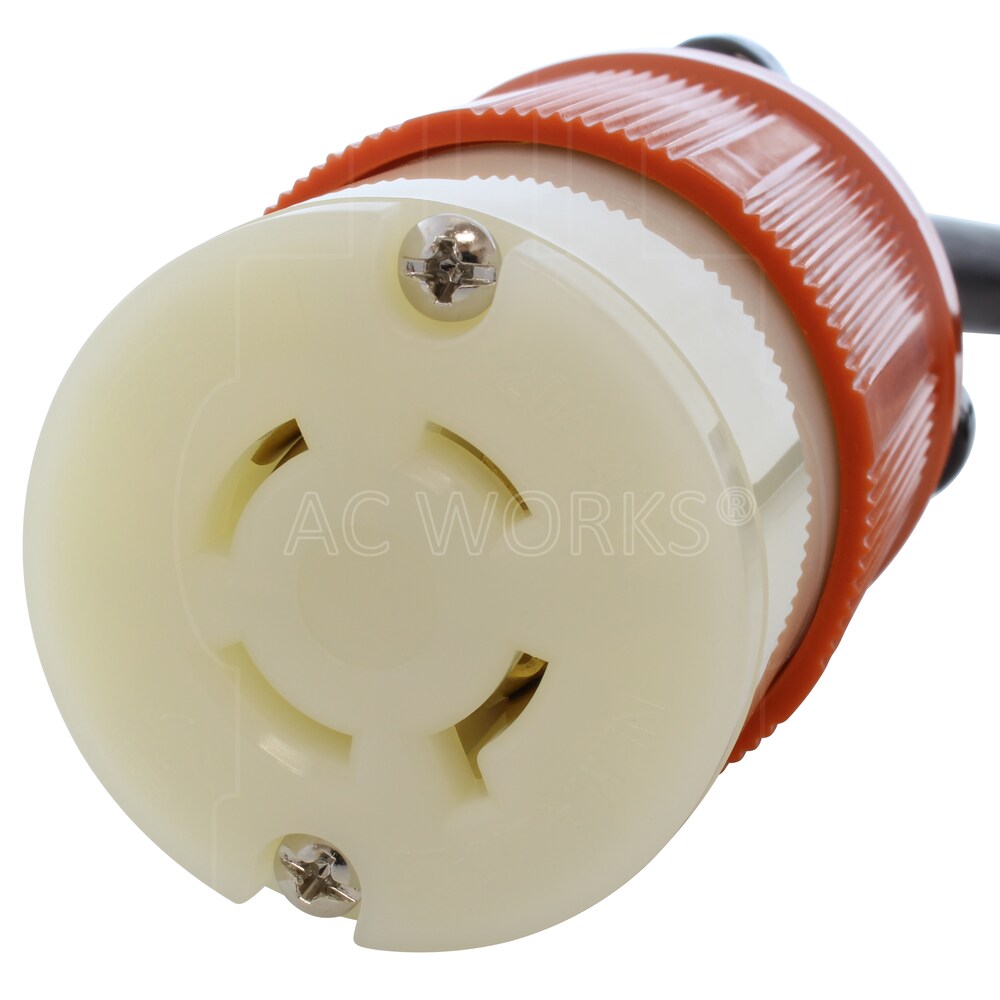 10ft SOOW 12/4 NEMA L16-20 20A 3-Phase 480V Industrial Rubber Extension Cord