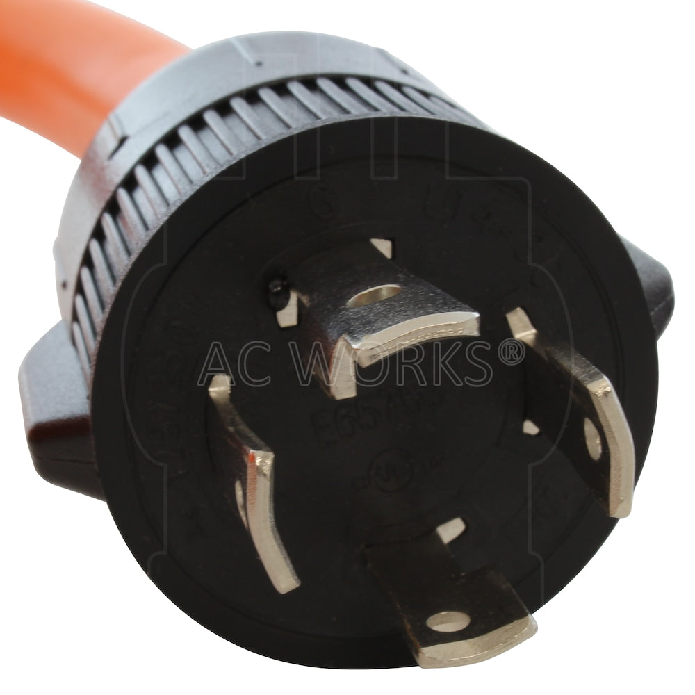 50ft 10/4 STW NEMA L14-30 30A 125/250V Generator Extension Cord