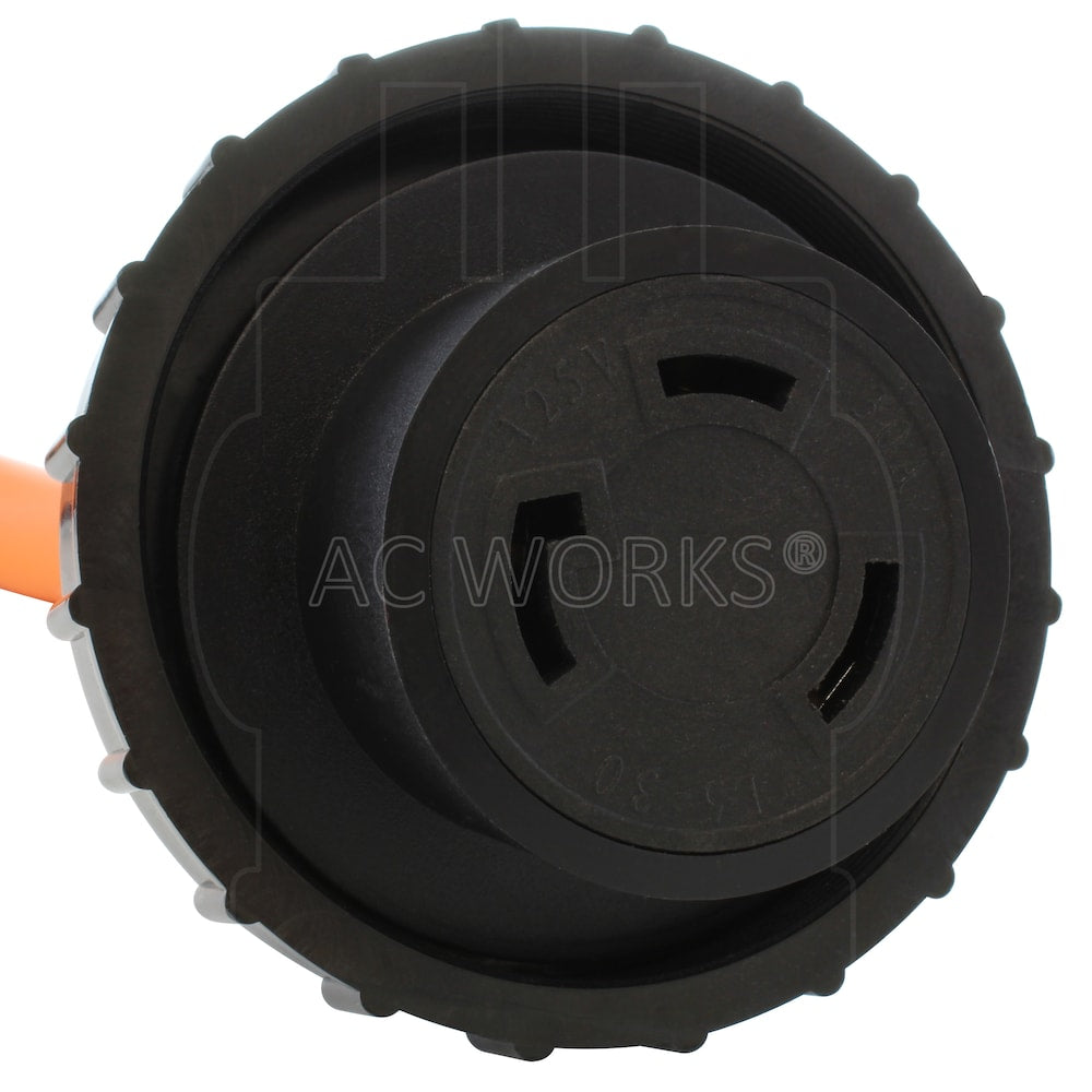 25ft RV 30A TT-30P Plug to 30A L5-30R RV/Marine Detachable Power Supply Cord