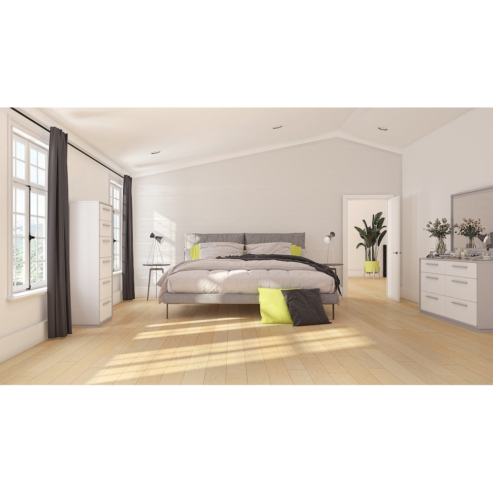 Plancher de bois d'ingénierie en érable européen Haliburton de 12 mm d'épaisseur x 5 po de largeur x longueur variable (13,23 pi2/caisse)