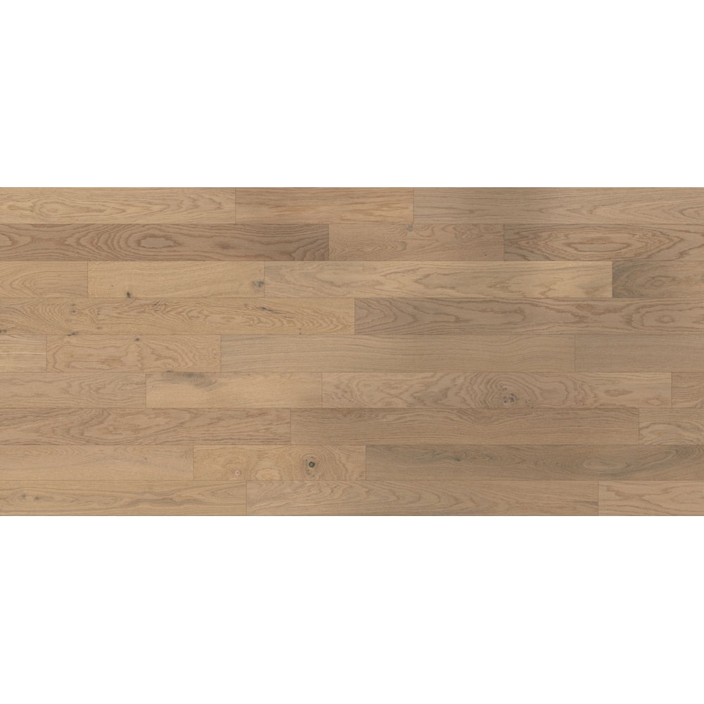 Plancher de bois franc d'ingénierie emboîtable en chêne européen Laurentian, brun clair, aléatoire, L x 5 po l x 12 mm (13,23 pi2/caisse)