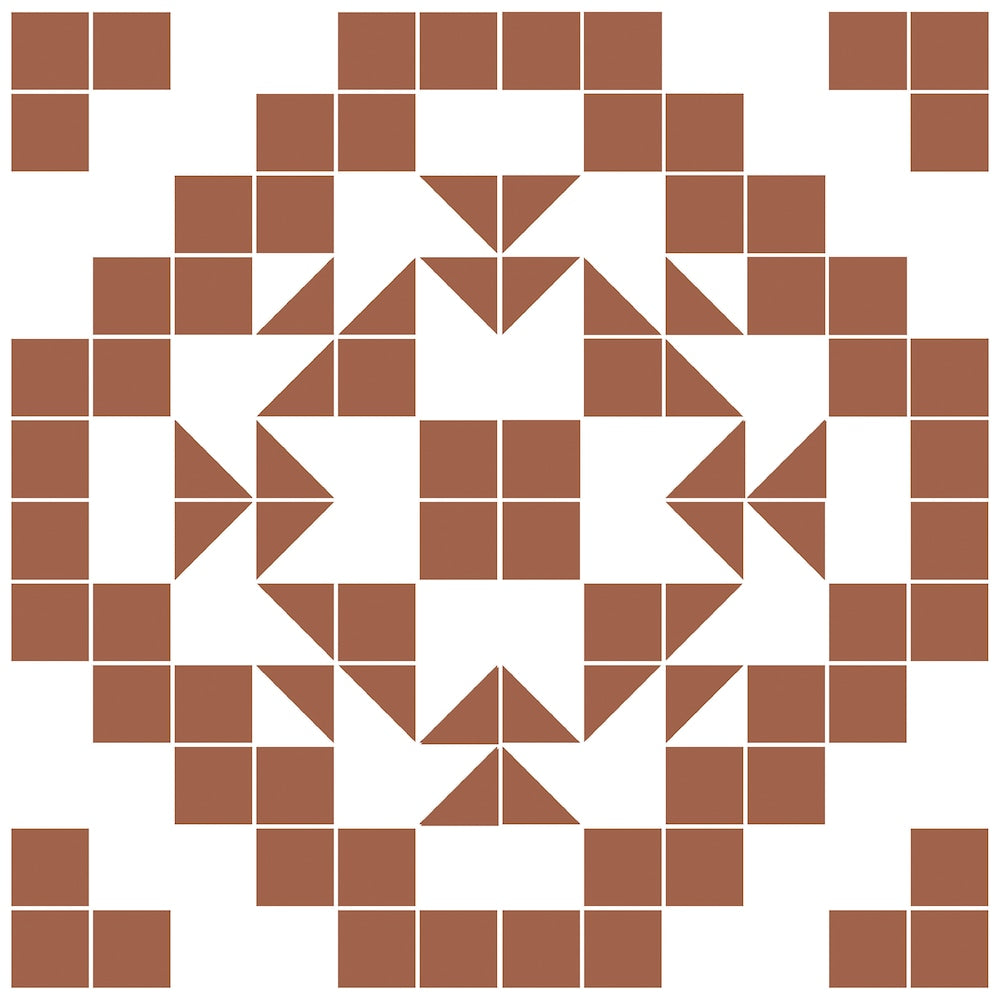Ensemble de 20 carreaux de sol en vinyle Terracotta Matias de 12 po x 12 po (1 pi2/chacun)