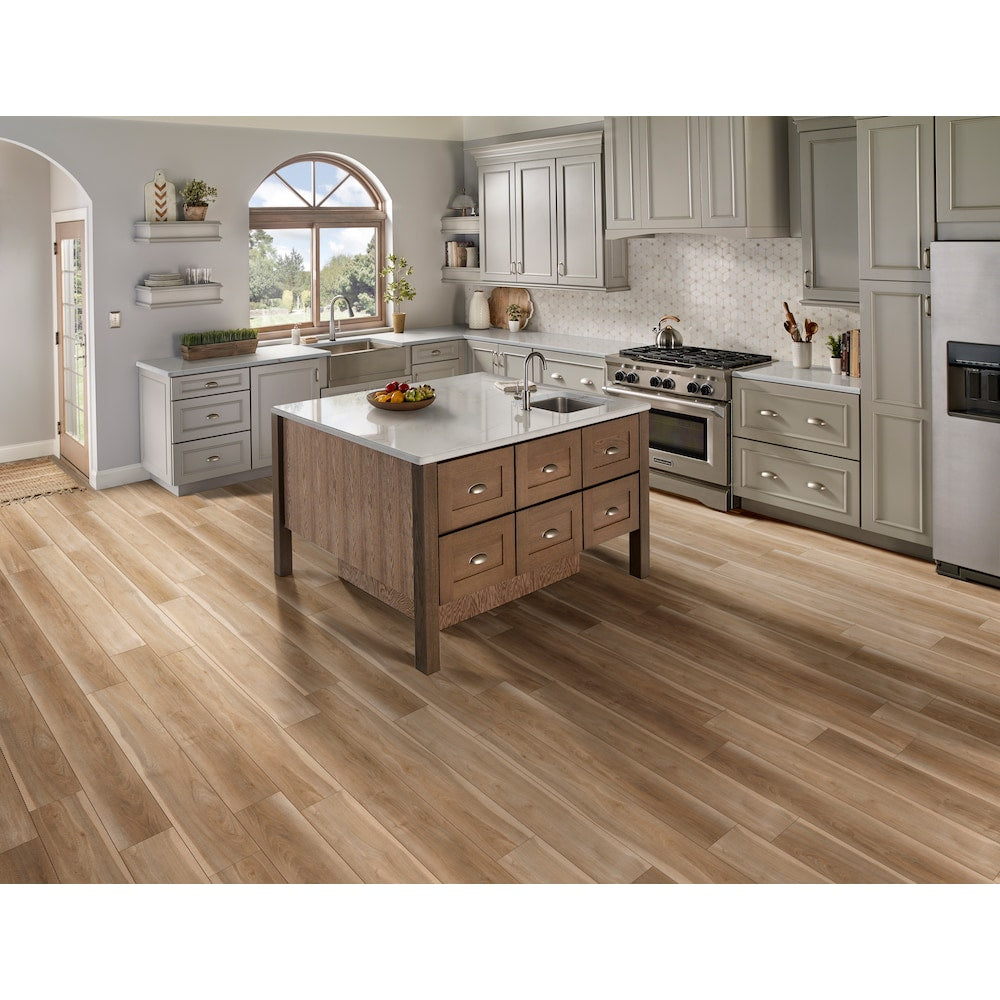 Plancher de vinyle de luxe imperméable à encliquetage Windcliff Oak 4,4 mm x 6 po l x 48 po L 6 MIL (21,95 pi2/caisse)