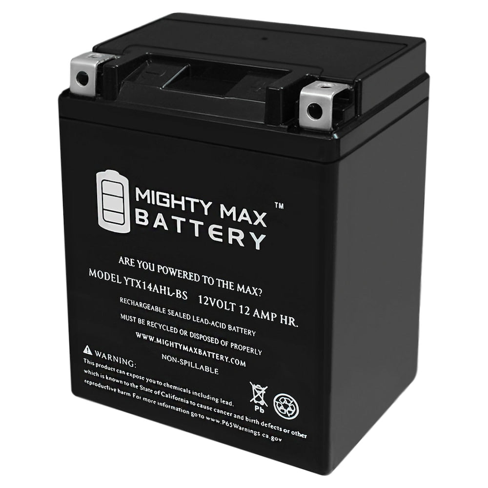 YTX14AHL - Batterie de moto rechargeable SLA AGM 12 volts 12 AH, 210 CCA sans entretien