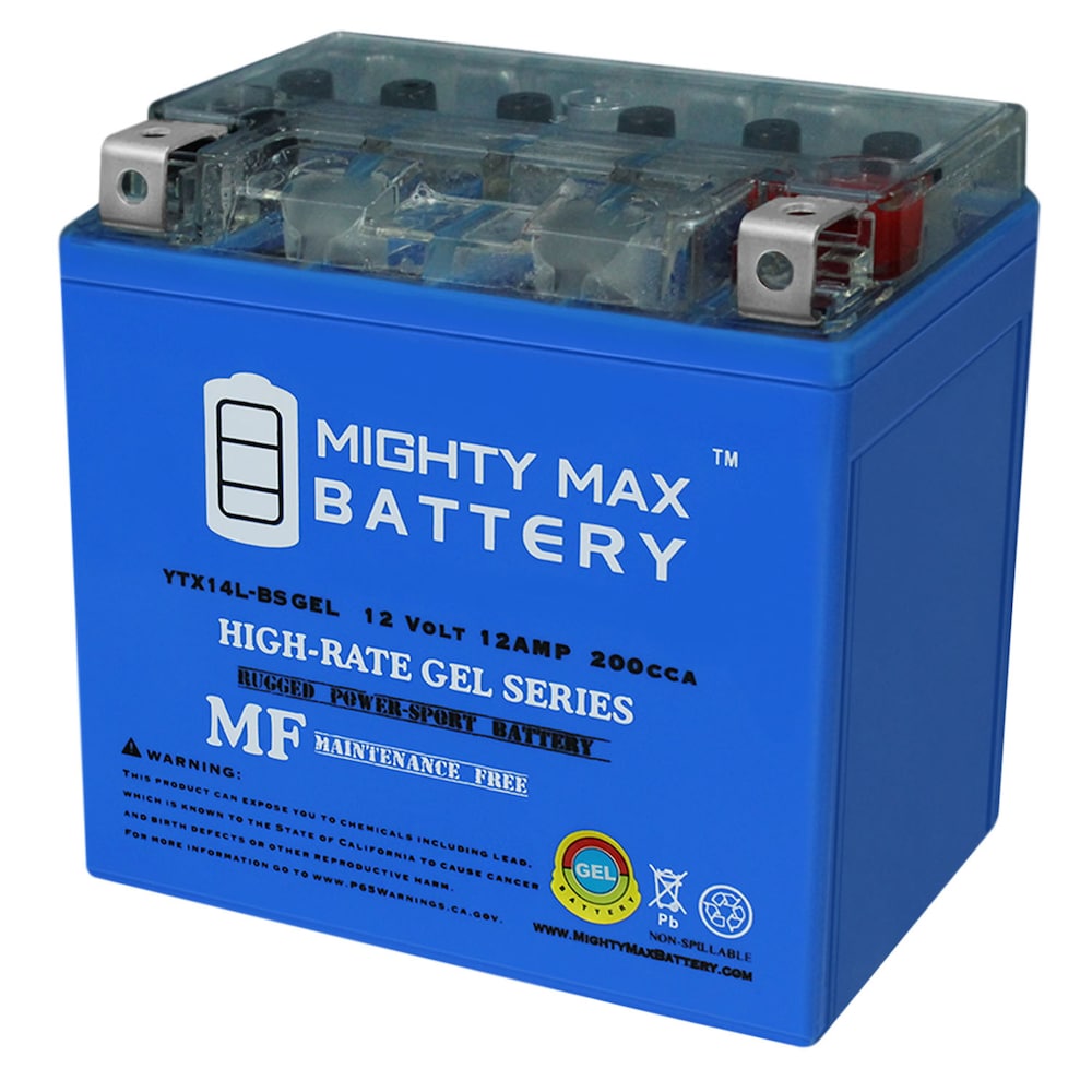 YTX14L-BSGEL - Batterie de moto rechargeable SLA AGM 12 volts 12 AH, type GEL, 200 CCA
