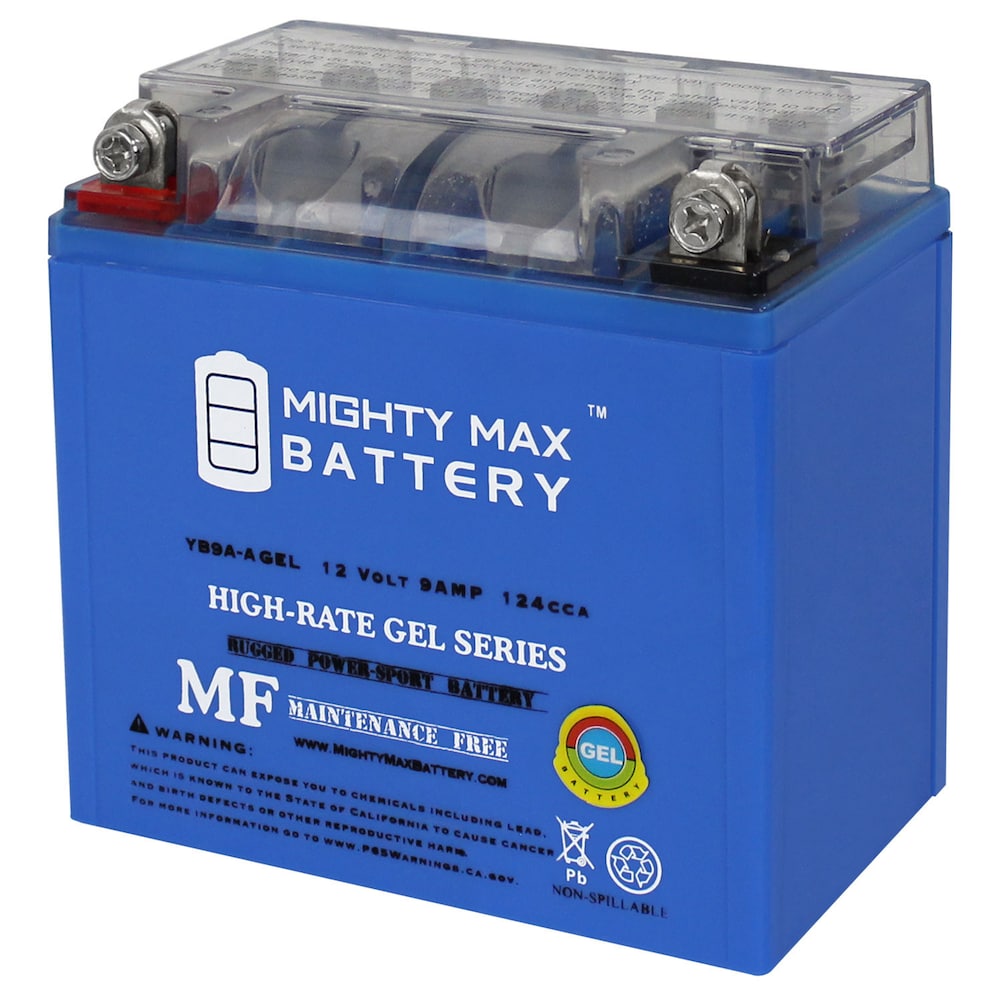 YB9A-AGEL - Batterie de moto rechargeable SLA AGM 12 volts 9 AH, type GEL, 130 CCA
