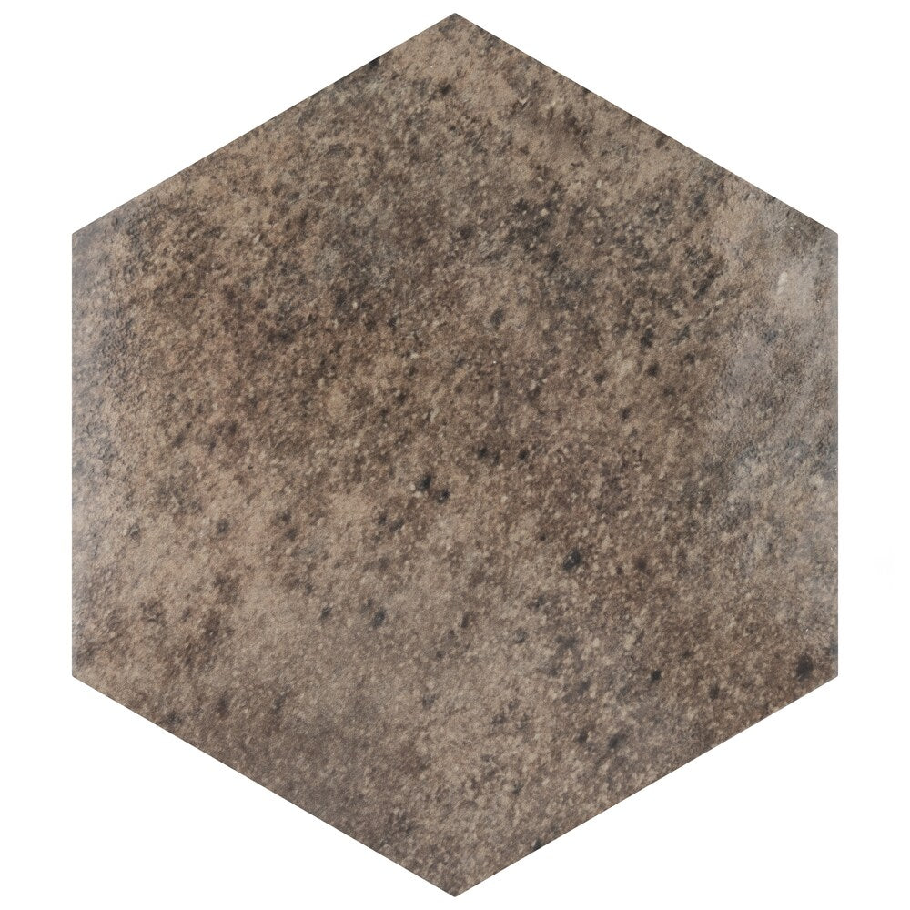 Sample - Capri Hex Terra 8-inch x 7-inch Porcelain Floor and Wall Tile