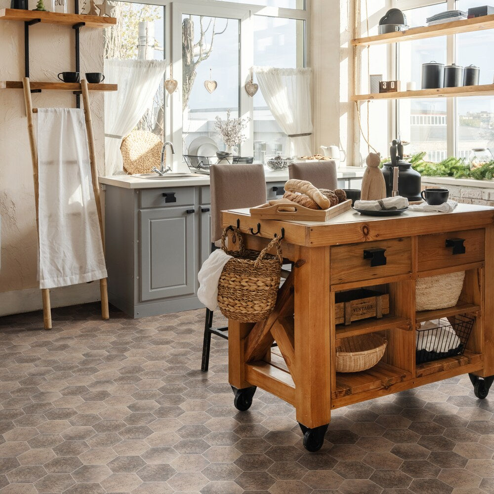 Sample - Capri Hex Terra 8-inch x 7-inch Porcelain Floor and Wall Tile