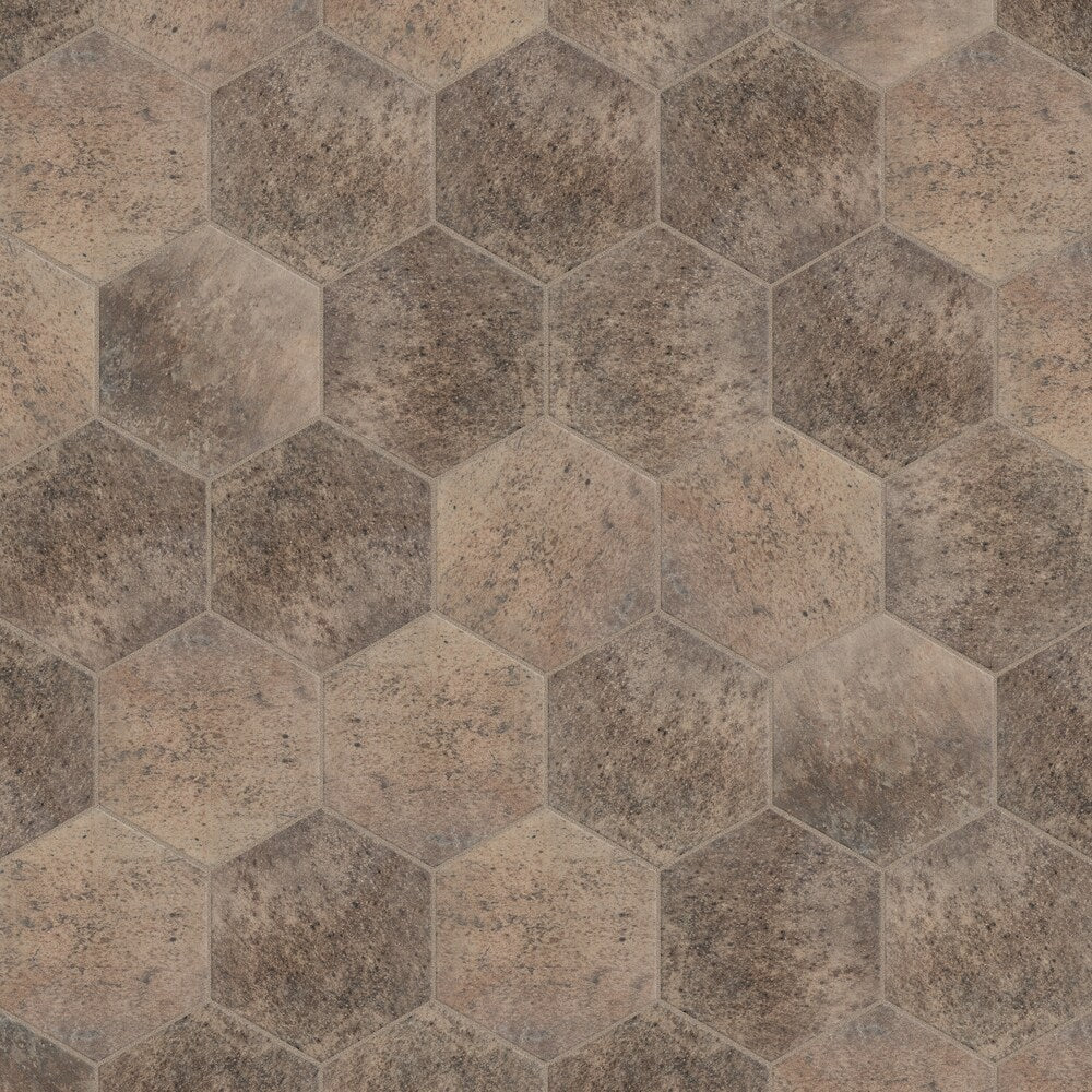 Sample - Capri Hex Terra 8-inch x 7-inch Porcelain Floor and Wall Tile