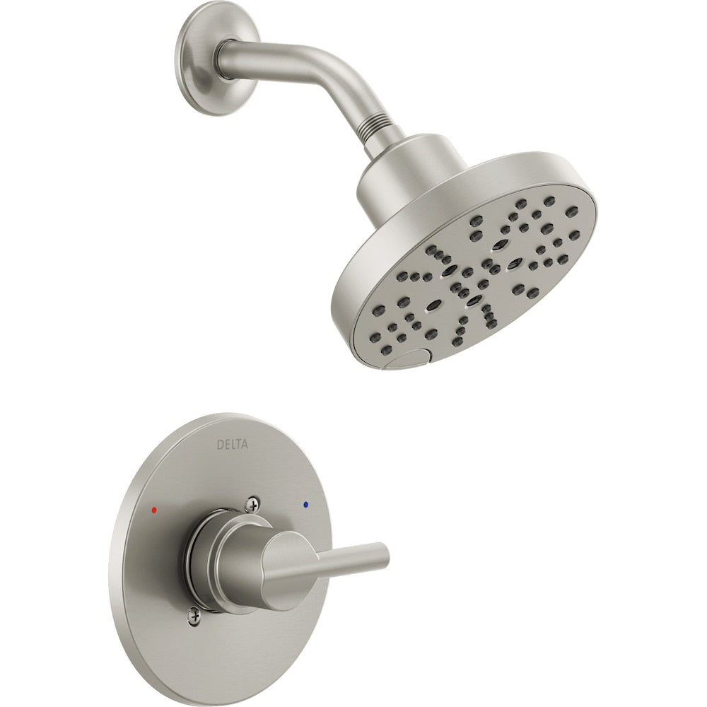 Robinet de douche à poignée unique Nicoli à 5 réglages avec technologie H2OKinetic en acier inoxydable (robinet inclus)