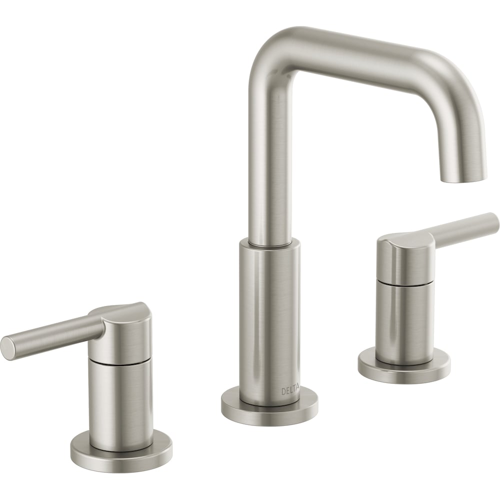 Nicoli 8 in. Widespread Two-Handle Bathroom Faucet in Stainless Steel