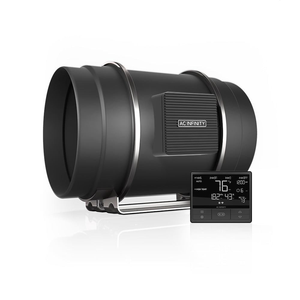 AI-CLT8 Cloudline Pro T8, quiet inline duct fan system with temperature humidity VPD controller, 8"