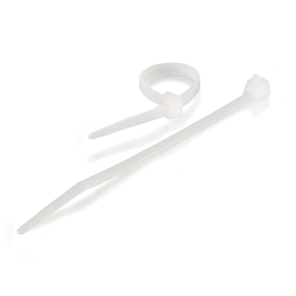 Lot de 250 serre-câbles de 6 po - Serre-câbles zippés en nylon/plastique blanc de taille moyenne