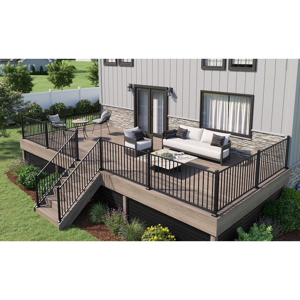 34inch x 72inch Black Powdercoated Steel Rail Level Panel