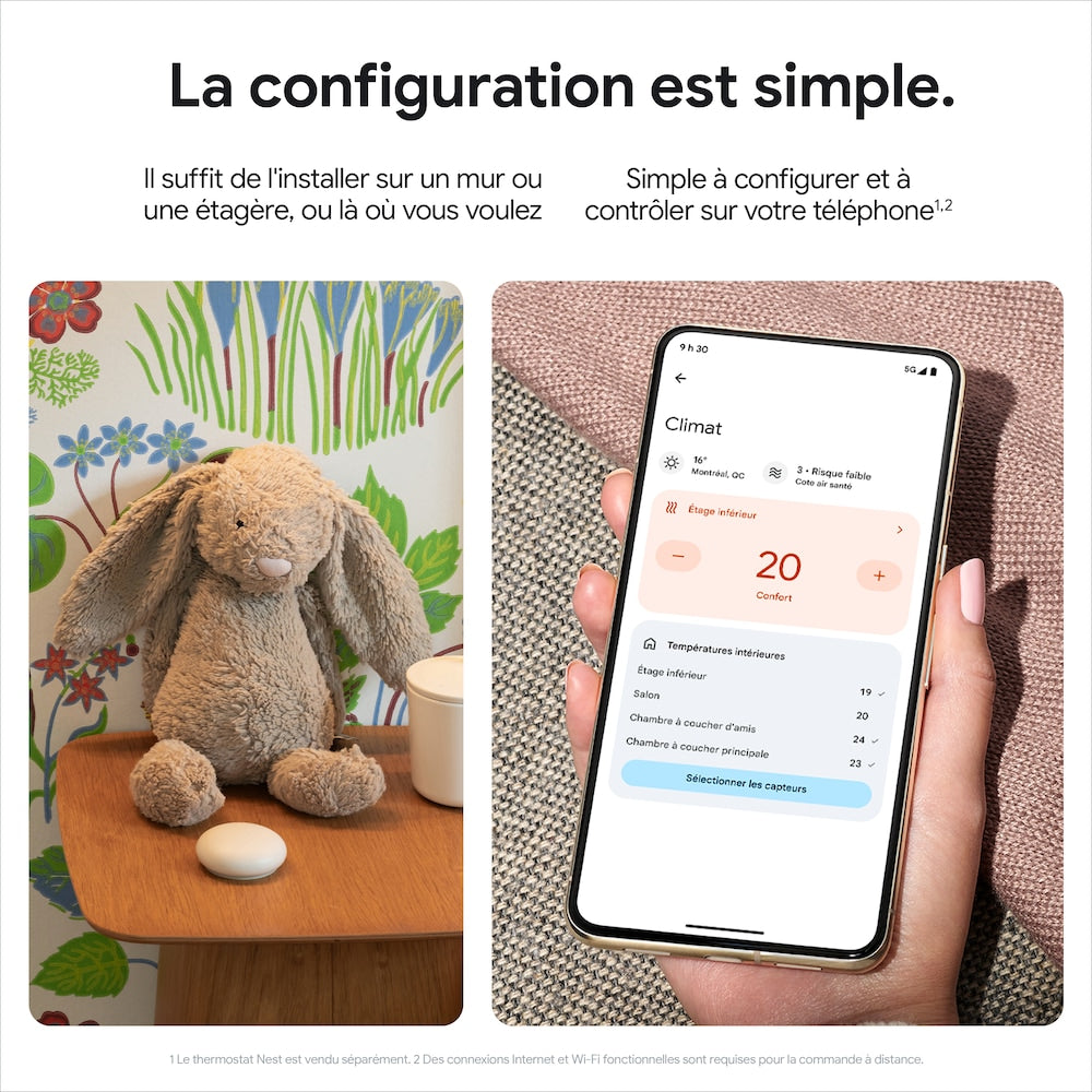 Capteur de température Nest (2e génération) Lot de 3