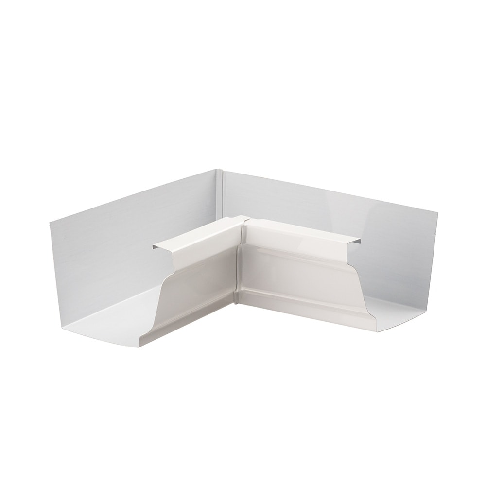 4-inch Aluminum Inside Corner Gutter Mitre in Peak White Pro Pack (20 pieces)