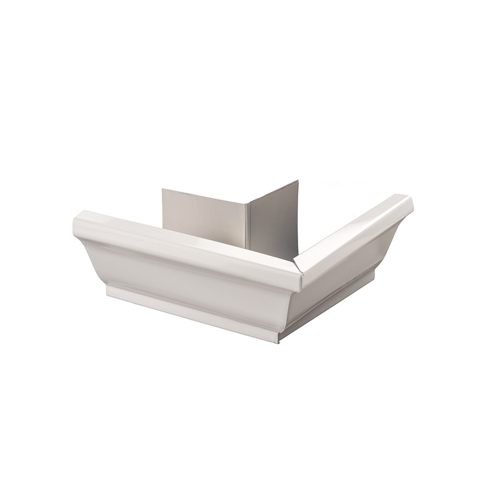 Mitre de gouttière d'angle extérieur en aluminium de 5 pouces en blanc Peak Pro Pack (20 pièces)