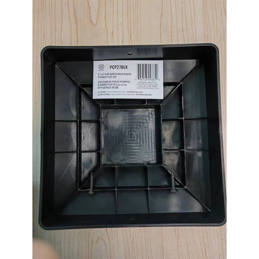 Plastic Pyramid Post Cap - 6 inch. x 6 inch. - 12 Pack